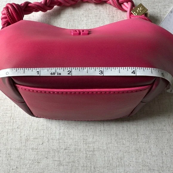 NWT GANNI Bou Bag Mini Gradient in Hot Pink Leather Crossbody - Picture 15 of 16